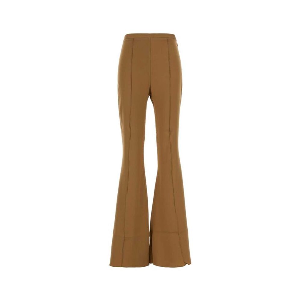 Taller Marmo Women Camel Crepe Flared Mae Pant